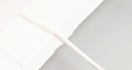 glued paper bag lacing